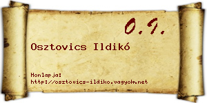 Osztovics Ildikó névjegykártya