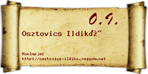 Osztovics Ildikó névjegykártya