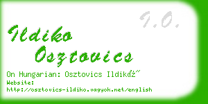 ildiko osztovics business card